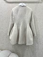 Miumiu Collar Peter Pan Wool Coat Dress White - 6