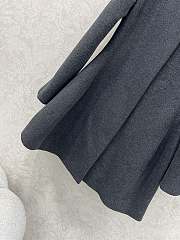 Miumiu Collar Peter Pan Wool Coat Dress Black - 2