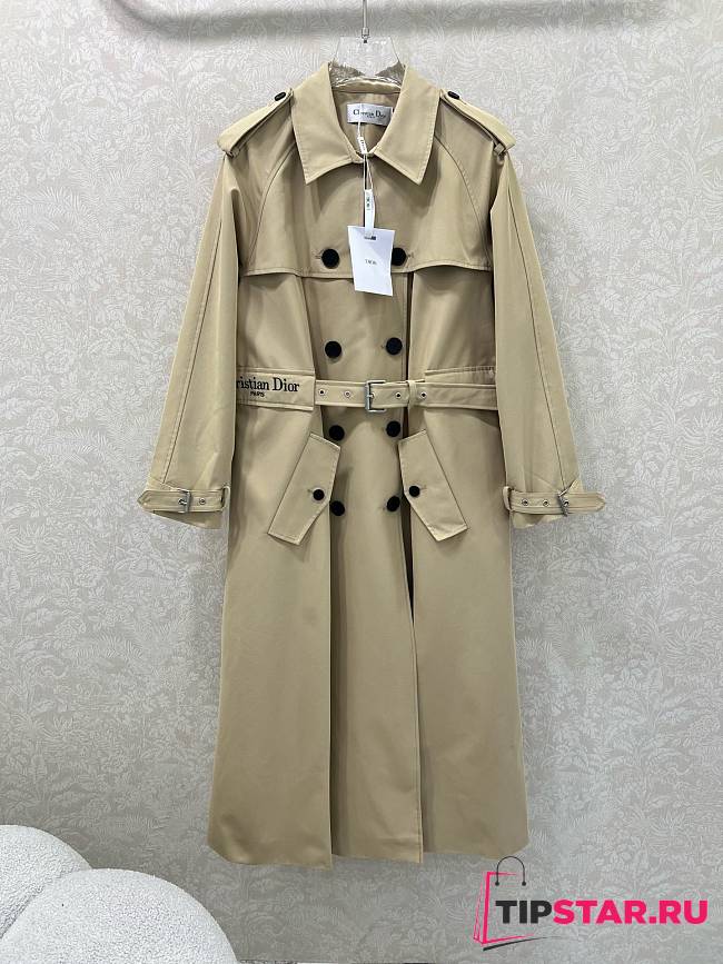 Dior Lapel Belted Trench Coat - 1