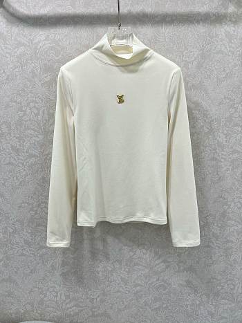 Louis Vuitton Turtleneck long sleeve shirt in white