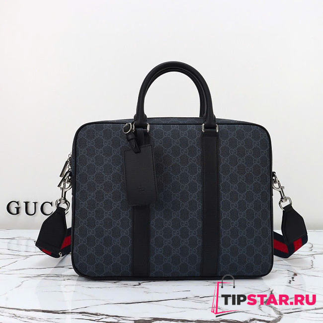Gucci GG Black medium briefcase in black Supreme - 1
