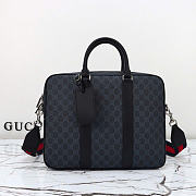 Gucci GG Black medium briefcase in black Supreme - 1