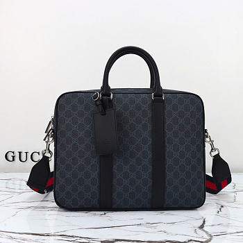 Gucci GG Black medium briefcase in black Supreme