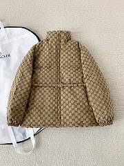 Gucci Jacquard Belt Down Canvas Bomber Jacket - 1