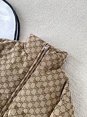 Gucci Jacquard Belt Down Canvas Bomber Jacket - 5