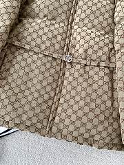 Gucci Jacquard Belt Down Canvas Bomber Jacket - 2