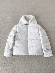 Fendi Wool Collar Ski Down Jacket White - 1