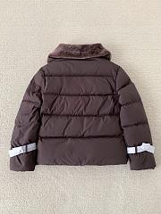 Fendi Wool Collar Ski Down Jacket Burgundy - 3