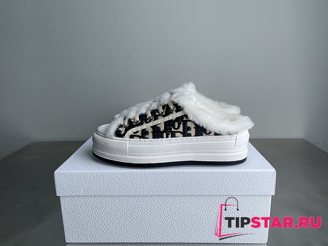 Dior Walk'n'Dior Lambskin Round Toe Platform Closed-Toe Slippers 02 - 1