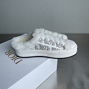 Dior Walk'n'Dior Lambskin Round Toe Platform Closed-Toe Slippers 01 - 2