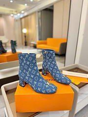 Louis Vuitton Denim Ankle Boots 5cm Blue - 1