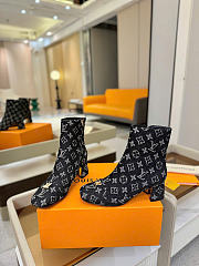 Louis Vuitton Denim Ankle Boots 5cm Black - 4