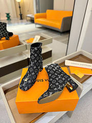 Louis Vuitton Denim Ankle Boots 5cm Black - 2