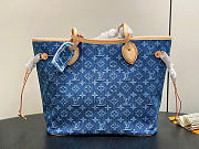 Louis Vuitton Neverfull MM Bag Denim Blue - 1