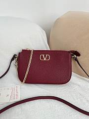Valentino Garavani Mini VLogo Signature Crossbody Bag Burgundy - 1