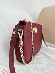 Valentino Garavani Mini VLogo Signature Crossbody Bag Burgundy - 5