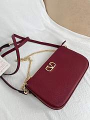Valentino Garavani Mini VLogo Signature Crossbody Bag Burgundy - 2