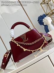 Louis Vuitton Capucines East-West In Burgundy Size 26x14x8 cm - 1