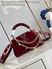 Louis Vuitton Capucines East-West In Burgundy Size 22x12x8 cm - 1