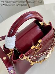 Louis Vuitton Capucines East-West In Burgundy Size 22x12x8 cm - 6