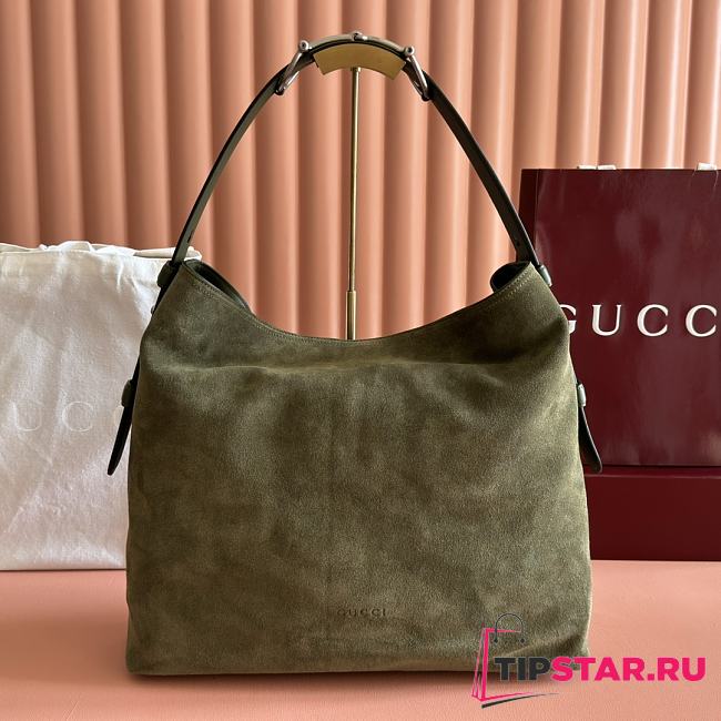Gucci Women Suede Tote Bag In green Color - 1