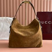 Gucci Women Suede Tote Bag In tan Color - 1