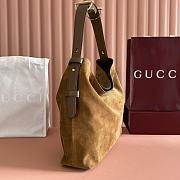 Gucci Women Suede Tote Bag In tan Color - 5