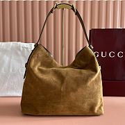 Gucci Women Suede Tote Bag In tan Color - 4
