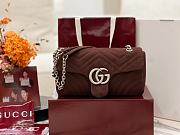 Gucci GG Marmont shoulder bag Dark brown size 26x15x7 cm - 1