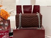 Gucci GG Marmont shoulder bag Dark brown size 26x15x7 cm - 6