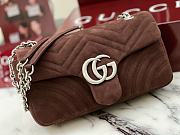 Gucci GG Marmont shoulder bag Dark brown size 26x15x7 cm - 2