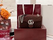 Gucci GG Marmont shoulder bag Dark brown size 23x14x6 cm - 1