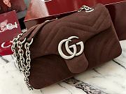 Gucci GG Marmont shoulder bag Dark brown size 23x14x6 cm - 6