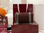 Gucci GG Marmont shoulder bag Dark brown size 23x14x6 cm - 2
