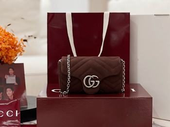 Gucci GG Marmont mini shoulder bag Dark brown