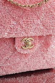 Chanel Quilted Sequins & Gold-Tone Metal Pink Backpack - 3