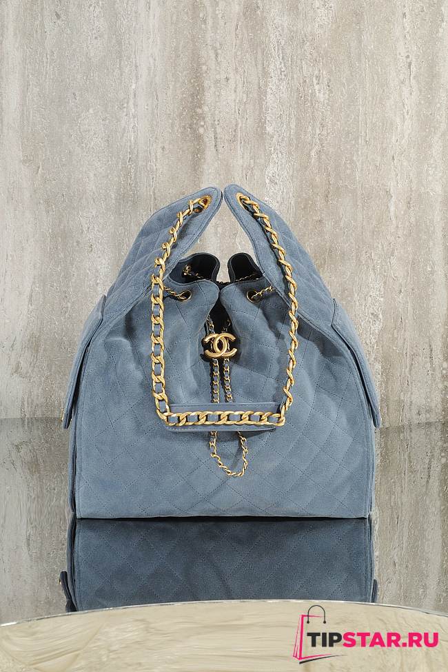 Chanel 25 Medium Hobo Bag In Blue - 1