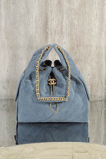 Chanel 25 Medium Hobo Bag In Blue