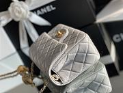 Chanel Lambskin Flap Bag In Light Blue - 6