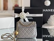 Chanel Lambskin Flap Bag In Light Blue - 5