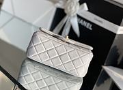 Chanel Lambskin Flap Bag In Light Blue - 4