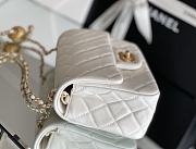 Chanel Lambskin Flap Bag In White - 5