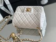 Chanel Lambskin Flap Bag In White - 4