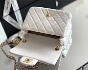 Chanel Lambskin Flap Bag In White - 2