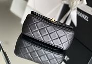 Chanel Lambskin Flap Bag In Black - 5