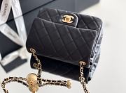Chanel Lambskin Flap Bag In Black - 6