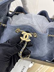 Chanel Small 25 handbag Wool tweed Blue - 6