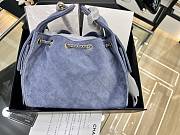 Chanel Small 25 handbag Wool tweed Blue - 3
