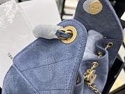 Chanel Small 25 handbag Wool tweed Blue - 2
