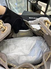 Chanel Small 25 handbag Wool tweed Gray - 3